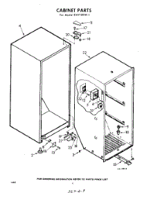 04 - Cabinet parts for Whirlpool Freezer EAV12DW1 / from AppliancePartsPros.com