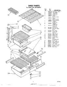 07 - Shelf parts for Whirlpool Refrigerator EHT181VKWR0 / from AppliancePartsPros.com