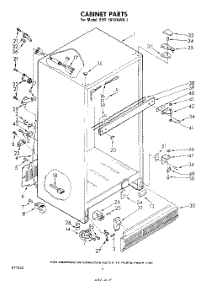 04 - Cabinet parts for Whirlpool Refrigerator EHT181VKWR1 / from AppliancePartsPros.com