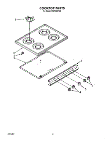 04 - Cooktop parts for Whirlpool Range FGP335VL0 / from AppliancePartsPros.com
