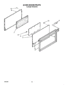 08 - Oven Door, Lit / Optional parts for Whirlpool Range FGP335VL0 / from AppliancePartsPros.com