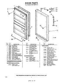 06 - Door , Lit / Optional parts for Whirlpool Freezer EAV16BW0 / from AppliancePartsPros.com