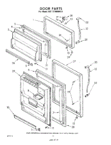 10 - Door parts for Whirlpool Refrigerator EET171NKWR0 / from AppliancePartsPros.com