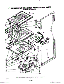 08 - Compartment Separator And Control parts for Whirlpool Refrigerator EHT181ZKWR0 / from AppliancePartsPros.com