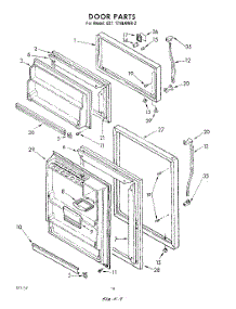 10 - Door parts for Whirlpool Refrigerator EET171NKWR2 / from AppliancePartsPros.com