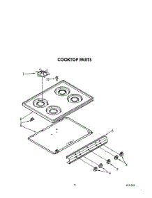 03 - Cooktop parts for Whirlpool Range FGP335VL2 / from AppliancePartsPros.com