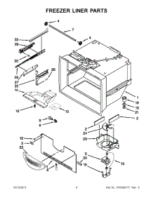 02 - Freezer Liner Parts parts for Whirlpool Refrigerator GX2SHBXVQ05 / from AppliancePartsPros.com