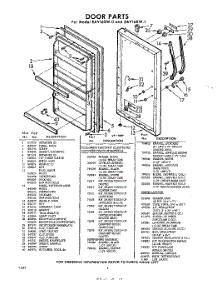 06 - Door , Lit / Optional parts for Whirlpool Freezer EAV16XW1 / from AppliancePartsPros.com
