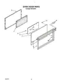 08 - Oven Door, Lit / Optional parts for Whirlpool Range FGP335VL3 / from AppliancePartsPros.com