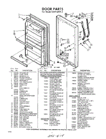 06 - Door , Lit / Optional parts for Whirlpool Freezer EAV16XW2 / from AppliancePartsPros.com