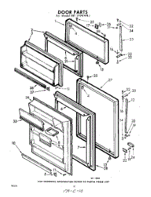 10 - Door parts for Whirlpool Refrigerator EET171PKWR1 / from AppliancePartsPros.com