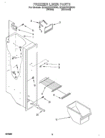 04 - Freezer Liner parts for Whirlpool Refrigerator ED22ZRXBN00 / from AppliancePartsPros.com