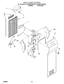10 - Air Flow parts for Whirlpool Refrigerator ED22ZRXBN00 / from AppliancePartsPros.com