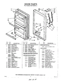 06 - Door , Lit / Optional parts for Whirlpool Freezer EAV16XW4 / from AppliancePartsPros.com