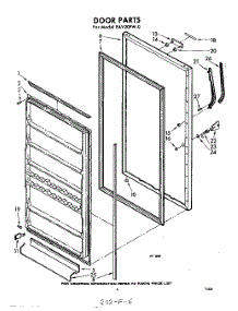 06 - Door parts for Whirlpool Freezer EAV20FW0 / from AppliancePartsPros.com