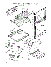 06 - Breaker And Partition parts for Whirlpool Refrigerator EET171PKWR3 / from AppliancePartsPros.com