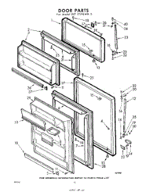10 - Door parts for Whirlpool Refrigerator EET171PKWR3 / from AppliancePartsPros.com