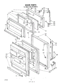 10 - Door parts for Whirlpool Refrigerator EHT201AKWR2 / from AppliancePartsPros.com