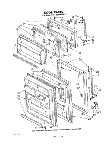10 - Door parts for Whirlpool Refrigerator EHT201AKWR3 / from AppliancePartsPros.com