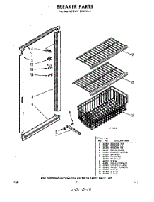 10 - Breaker parts for Whirlpool Freezer EAV20MW0 / from AppliancePartsPros.com
