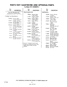 12 - Not Illustrated And Optional parts for Whirlpool Refrigerator EHT201MKWR2 / from AppliancePartsPros.com
