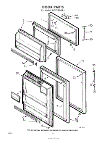 10 - Door parts for Whirlpool Refrigerator EET171SKWR1 / from AppliancePartsPros.com