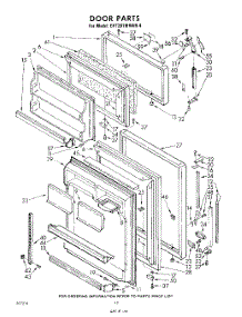 10 - Door parts for Whirlpool Refrigerator EHT201MKWR4 / from AppliancePartsPros.com