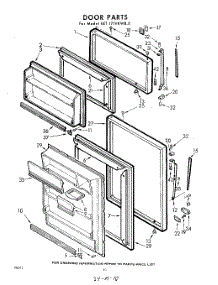 10 - Door parts for Whirlpool Refrigerator EET171VKWR0 / from AppliancePartsPros.com