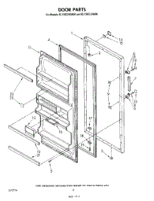04 - Door parts for Whirlpool Refrigerator ET15SCLSW00 / from AppliancePartsPros.com
