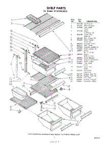 07 - Shelf parts for Whirlpool Refrigerator ET161EKLWR0 / from AppliancePartsPros.com