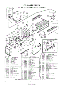 12 - Ice Maker parts for Whirlpool Refrigerator EVT13JMWR0 / from AppliancePartsPros.com