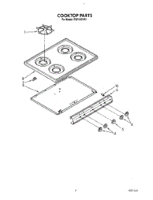 07 - Cooktop parts for Whirlpool Range FGP345VL1 / from AppliancePartsPros.com