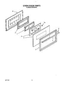 08 - Oven Door, Lit / Optional parts for Whirlpool Range FGP345VL1 / from AppliancePartsPros.com