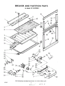 06 - Breaker And Partition parts for Whirlpool Refrigerator EHT201PKWR1 / from AppliancePartsPros.com