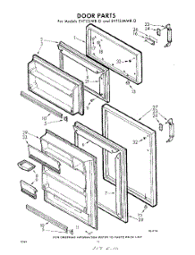 10 - Door parts for Whirlpool Refrigerator EVT13JWR0 / from AppliancePartsPros.com