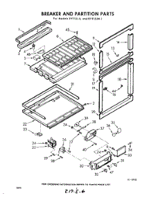 06 - Breaker And Partition parts for Whirlpool Refrigerator EVT15J0 / from AppliancePartsPros.com
