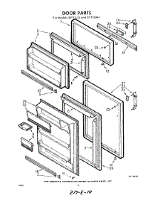 10 - Door parts for Whirlpool Refrigerator EVT15J0 / from AppliancePartsPros.com
