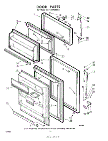 10 - Door parts for Whirlpool Refrigerator EET172PKWR0 / from AppliancePartsPros.com