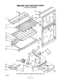 06 - Breaker And Partition parts for Whirlpool Refrigerator EHT201VKWR5 / from AppliancePartsPros.com