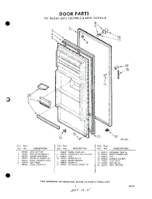 05 - Door parts for Whirlpool Refrigerator GEYL12CTWR0 / from AppliancePartsPros.com