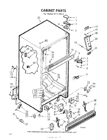 02 - Cabinet parts for Whirlpool Refrigerator EVT15NWR0 / from AppliancePartsPros.com