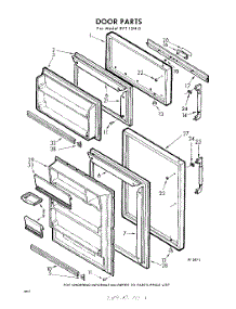 10 - Door parts for Whirlpool Refrigerator EVT15NWR0 / from AppliancePartsPros.com