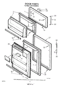 10 - Door parts for Whirlpool Refrigerator EET172SKWR0 / from AppliancePartsPros.com