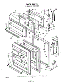 10 - Door parts for Whirlpool Refrigerator EHT201VKWR7 / from AppliancePartsPros.com