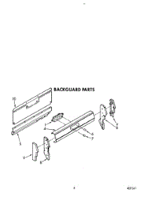 05 - Backguard parts for Whirlpool Range FGP355VL2 / from AppliancePartsPros.com