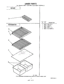 09 - Liner parts for Whirlpool Refrigerator GEYT12DTWR0 / from AppliancePartsPros.com