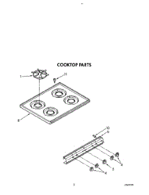 03 - Cooktop parts for Whirlpool Range FGP355VL3 / from AppliancePartsPros.com