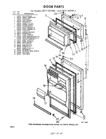 08 - Door parts for Whirlpool Refrigerator GEYT12DTWR1 / from AppliancePartsPros.com