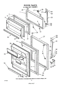 10 - Door parts for Whirlpool Refrigerator EET173EKWR0 / from AppliancePartsPros.com