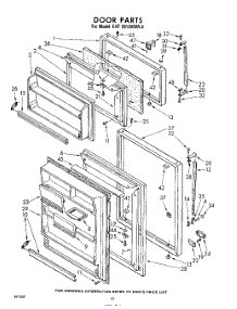 10 - Door parts for Whirlpool Refrigerator EHT201XKWR4 / from AppliancePartsPros.com